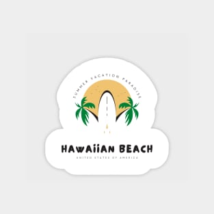 Summer vacation paradise hawaiian beach tshirt Sticker